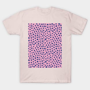 Blue and Pink Animal Print Pattern T-Shirt